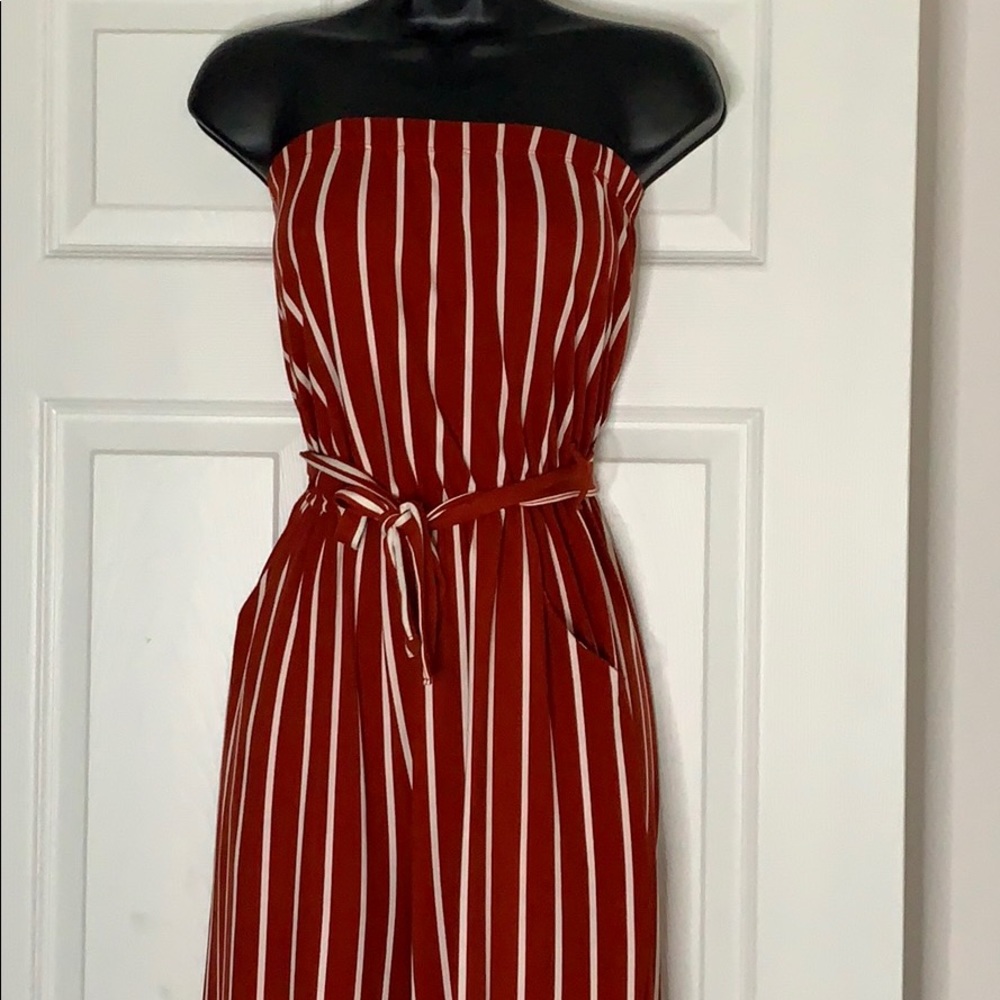 Red stripe jumpsuit - Picture 3 of 3